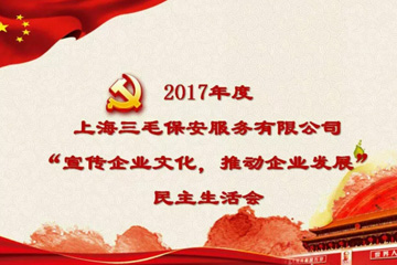 【会议在线】“宣传企业文化，推动企业发展”──三毛保安党支部召开2017年度党员民主生活会